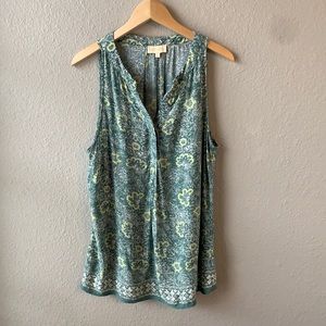 Lucy and Laurel Sleeveless Floral Print Tank Top